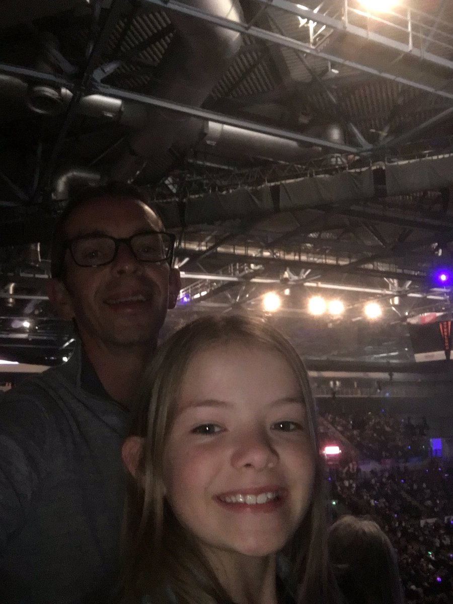 JamesStorey1973's tweet photo. Mounting excitement this evening as we await the impending entrance of Little Mix. It’s the first of two gigs this week, the second being Ride (Nowhere album 30th anniversary tour) although Isla oddly enough didn’t fancy that one. https://t.co/osIWr54WKI