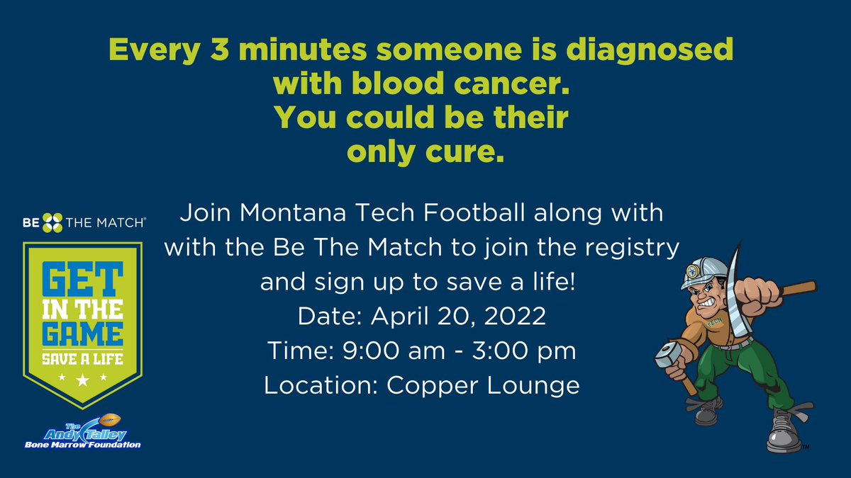 CoachKyleSamson's tweet photo. 🚨Tomorrow is the Day!🚨
9am-3pm -Copper Lounge In the Sub
Please consider coming and getting a Swab to help Save A Life with the Be the Match Foundation!! 
#BeTheMatch
#SaveALife https://t.co/9WzLTpaJzw