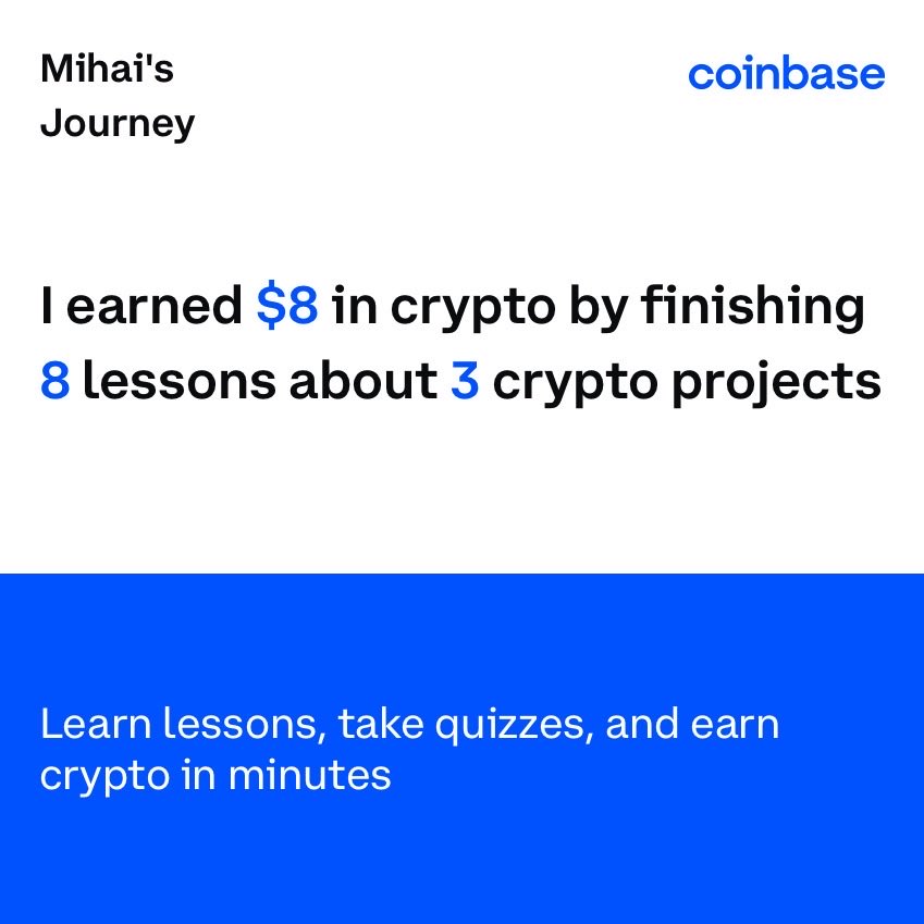 mikecelbun91's tweet photo. I've earned $8 so far by learning about crypto on @Coinbase. See how much you can earn at: https://t.co/Q0FvOGDWN3 https://t.co/Bzm8uVUceD