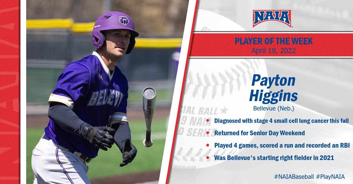 NAIA's tweet photo. ⚾️| Payton Huggins of @BUBruins receives the special recognition of #NAIABaseball Player of the Week honor!

Read More --> https://t.co/ZVf7odQ6yT

#PlayNAIA #collegebaseball #NAIAPOTW https://t.co/mU5W0mYMjE