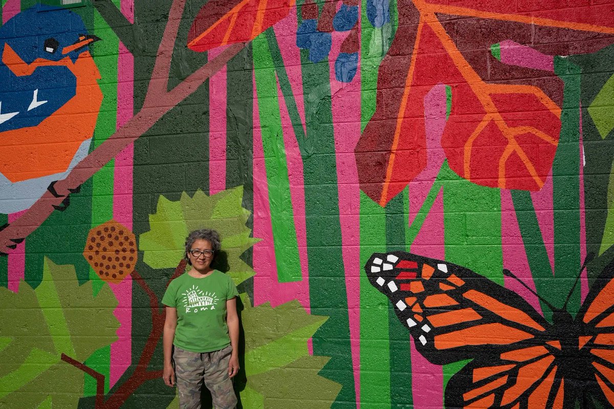 muralarts's tweet photo. 🌎 Need Earth Day plans? @muralarts has partnered with @natgeo for the @OverbrookEC mural dedication, designed by artist Eurhi Jones, this Friday, April 22, from 1 PM- 2 PM. 

Learn More: https://t.co/6P5BgzR8ig https://t.co/auoPKY1br6