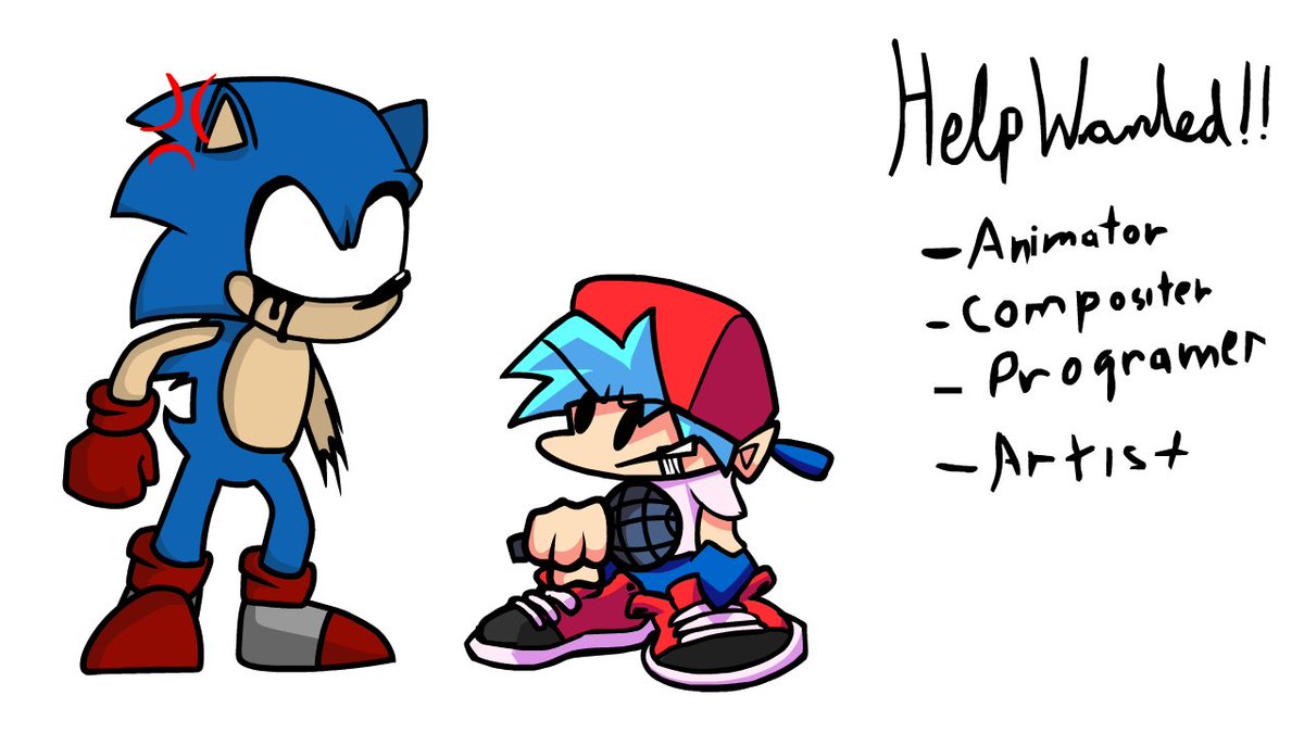 executable_funk's tweet image. Funkin executable or Funkin.ejc is new mod of Sonic
The Sonic.exe is named Sonic.ejc
Help Wanted SPANISH/ENGLISH MD for information
@News_Funkin_OOC @FunkinNews