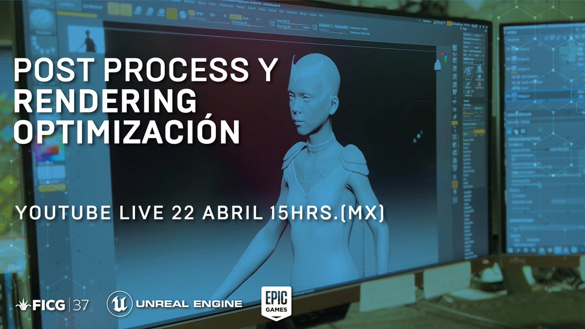 FICGoficial's tweet photo. ¡Última capacitación de @UnrealEngine!
Aprende de los expertos en el canal de #YouTube del Festival 👉 https://t.co/t9uTuGpZ1e
#Caile también a Discord 😉 https://t.co/7yeQZHmX0n https://t.co/0iXyMhRzXj