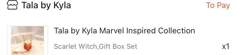 mxhaesus's tweet photo. bought the scarlet witch necklace from tala by kyla, the black widow one was sold out na but damn i’m excited for it to arrive https://t.co/WM4I8xuAsv