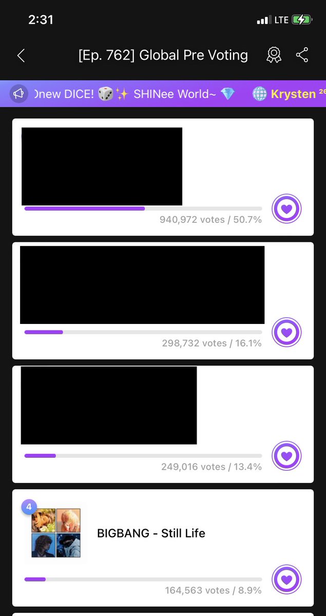 VIPsociety2006's tweet photo. 🚨 🚨🚨

Pre-voting for Music Core opened and lasts until 4/21 11am KST 

Please vote for BIGBANG in the Mubeat App.

✅ Create more accounts
✅ Save 150 beats
✅ and prepare as much as possible for the LIVE VOTING.
✅ Aim for TOP 3!!!

#BIGBANG #BIGBANG_StillLife @YG_GlobalVIP https://t.co/qAd28mVLrw