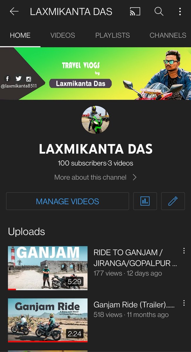 laxmikanta8511's tweet photo. Thanks for love and support. Achieved 100subscriber....
#YouTube #100subscriber
https://t.co/03Ugkcz1Ly https://t.co/nzBvjdJskp