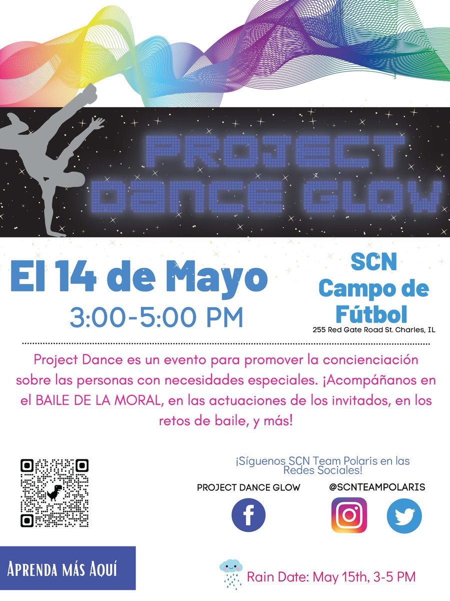 StCharlesNorth's tweet photo. ⭐Project Dance is back and...it's going to be outdoors on the football field on May 14, from 3-5pm!
This year’s theme, "GLOW" will be shedding light on all the community resources that help all our STARS shine! Get ready to learn and dance our morale dance “Sky Full of Stars"😉 https://t.co/1J1rIiObms
