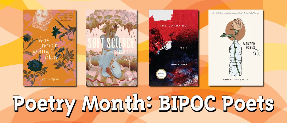 hooplaDigital's tweet photo. Continue your #PoetryMonth celebrations with this collection of #BIPOCPoets on #hoopla! 

📚 https://t.co/uvNI9v6y6z https://t.co/Xj2WcfUdGM