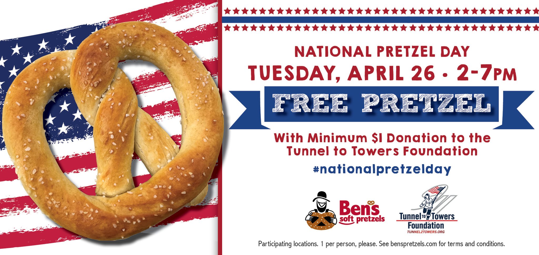 Ben's Soft Pretzels on Twitter "Next Tuesday is the greatest day of