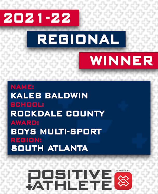 Could not be more proud of RCHS Senior, Kaleb Baldwin - he was just named "Most Positive Boys Multi-Sport Athlete" for the South Atlanta Region <a href="/PositiveAthGA/">Positive Athlete GA</a>