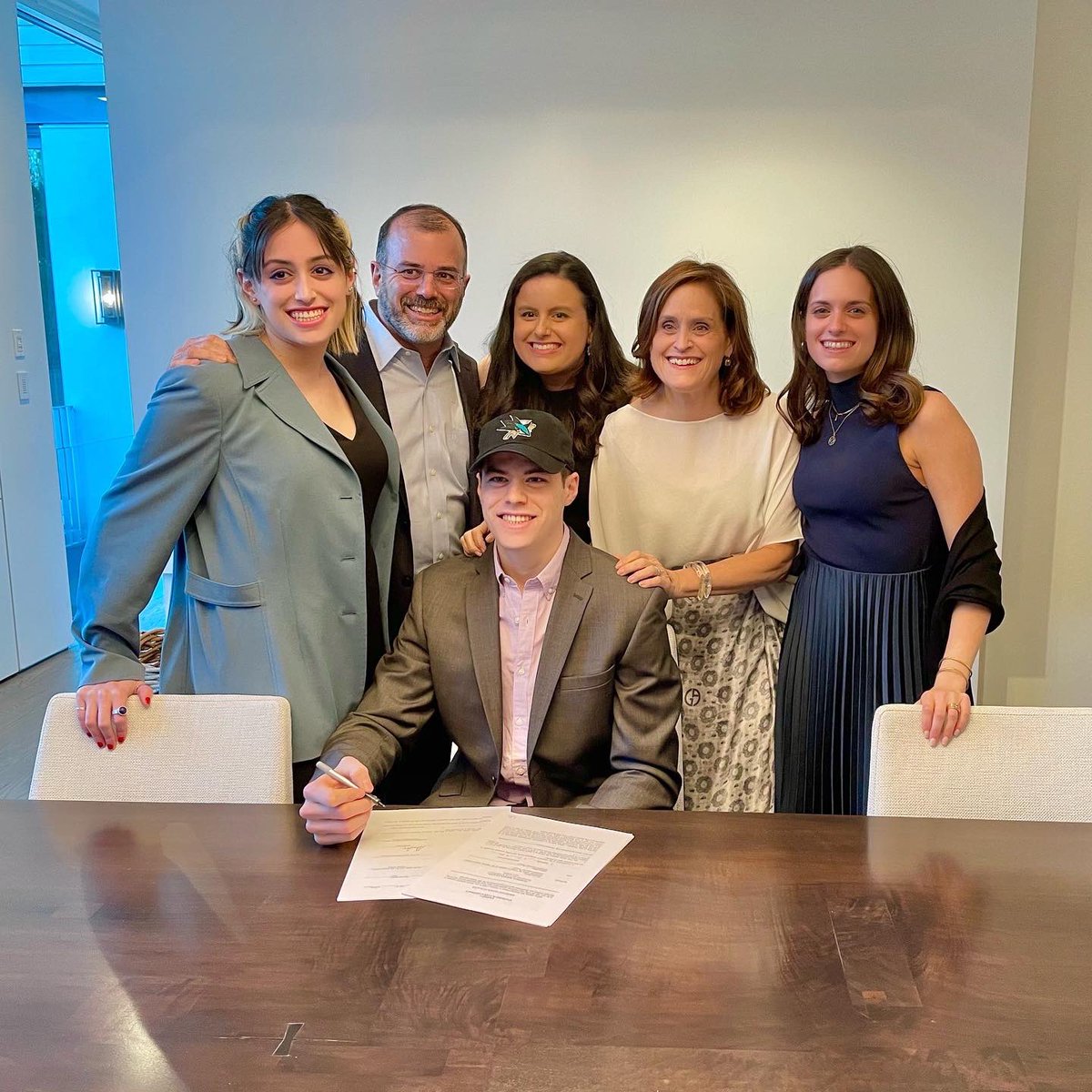 Humbled and proud to be signing my first NHL contract with the <a href="/SanJoseSharks/">San Jose Sharks</a> 🦈🦈