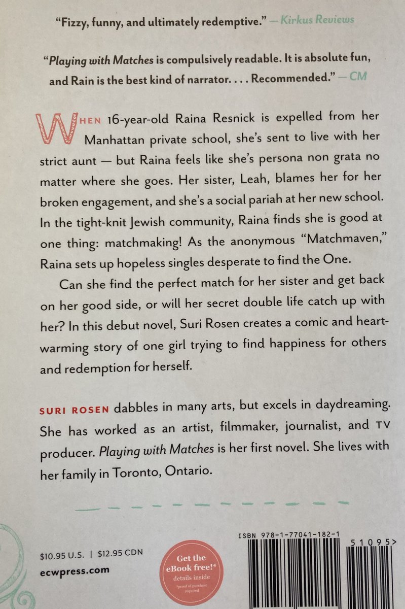 ELarkinWilkin's tweet photo. PLAYING W/ MATCHES @surirosen is a fun #lightread. Depth & heart, too. 16YO Raina is a hilarious narrator. Expelled from private school, sent to live w/ aunt & uncle, blamed for sister's broken engagement. Inadvertently becomes anonymous "Matchmaven" for many. #GoodReads #CleanYA https://t.co/g4hXo7BAVe