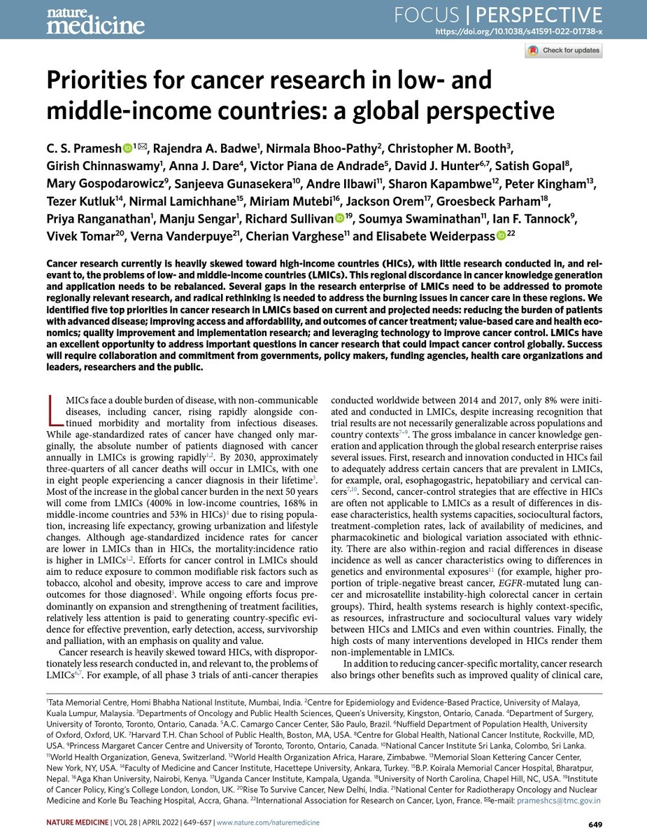 Pramesh CS (@cspramesh) on Twitter photo Do read. We've got the world experts to weigh in on what matters (or should matter) in cancer research globally. <a href="/CancerGridIndia/">NationalCancerGrid</a> <a href="/WHO/">World Health Organization (WHO)</a> @NCIGlobalHealth <a href="/IARCWHO/">IARC</a> <a href="/iaeaorg/">IAEA - International Atomic Energy Agency ⚛️</a> <a href="/AORTIC_AFRICA/">AORTIC</a> <a href="/r4hcmena/">R4HC-MENA</a> Do read. We've got the world experts to weigh in on what matters (or should matter) in cancer research globally. <a href="/CancerGridIndia/">NationalCancerGrid</a> <a href="/WHO/">World Health Organization (WHO)</a> @NCIGlobalHealth <a href="/IARCWHO/">IARC</a> <a href="/iaeaorg/">IAEA - International Atomic Energy Agency ⚛️</a> <a href="/AORTIC_AFRICA/">AORTIC</a> <a href="/r4hcmena/">R4HC-MENA</a>
