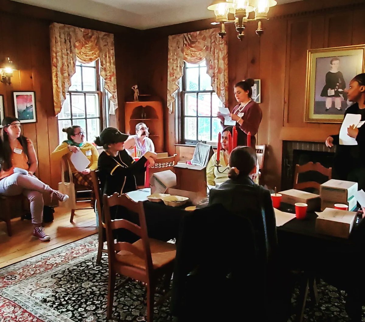 ispplutonium's tweet photo. The pen was mightier than the sword! Or was the pen the sword? 🖋🩸 The ISP murder mystery luncheon was a load of fun and only one person correctly guessed the murderer 🧐🔍 Thank you to the staff at Thomas Duncan Hall in downtown Lafayette for hosting us! https://t.co/WohC7oboGG