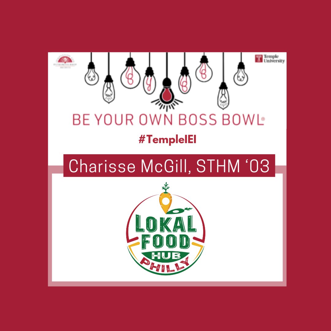 Shout out to Charisse McGill, THM ‘03, owner of Lokal Food Hub Philly, for becoming a finalist! Watch Charisse pitch her business at the 24th Annual BYOBB®.  Learn more about Lokal Food Hub Philly at lokalfoodhubphilly.com <a href="/TempleSTHM/">STHM @ Temple Univ.</a>  <a href="/TempleSTHMAA/">Temple STHM Alumni Association</a> #startup #templemade #byobb