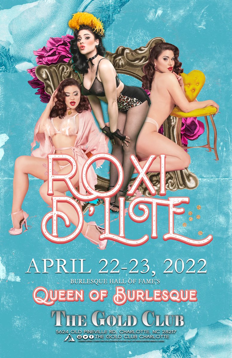 Stripclubexperi's tweet photo. What a delight! This weekend at @MALSouthEnd (Thur 21st) and @MALGoldClub (Fri 22nd & Sat 23rd) you'll find the ravishing @Roxi_Dlite.
#FeatureEntertainer appearances at USA #StripClubs are on our website: https://t.co/gNYKQ62uDd
#RoxiDLite #Charlotte #NorthCarolina https://t.co/CGY6Wejyqs
