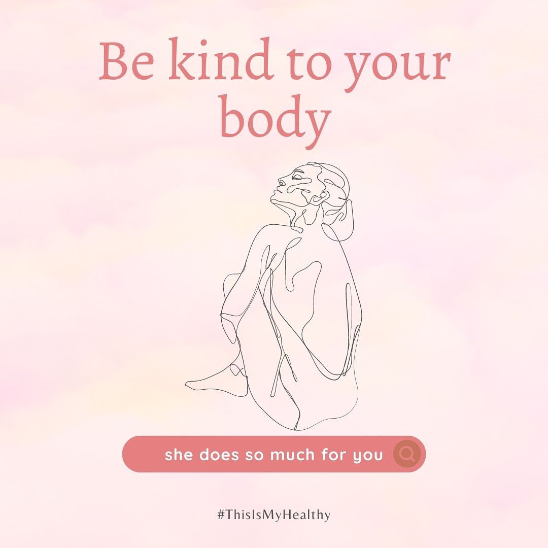 CamillaBraca's tweet photo. a friendly #bodypositvity message for this week! follow @ GMUmyHealthy on Instagram for more 🤍😇 #ThisIsMyHealthy https://t.co/wufuQKwqZU