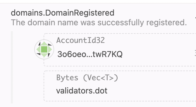 SubsocialChain's tweet photo. Congrats to those who registered cool domains 👏 https://t.co/HiMZG9JNCS
