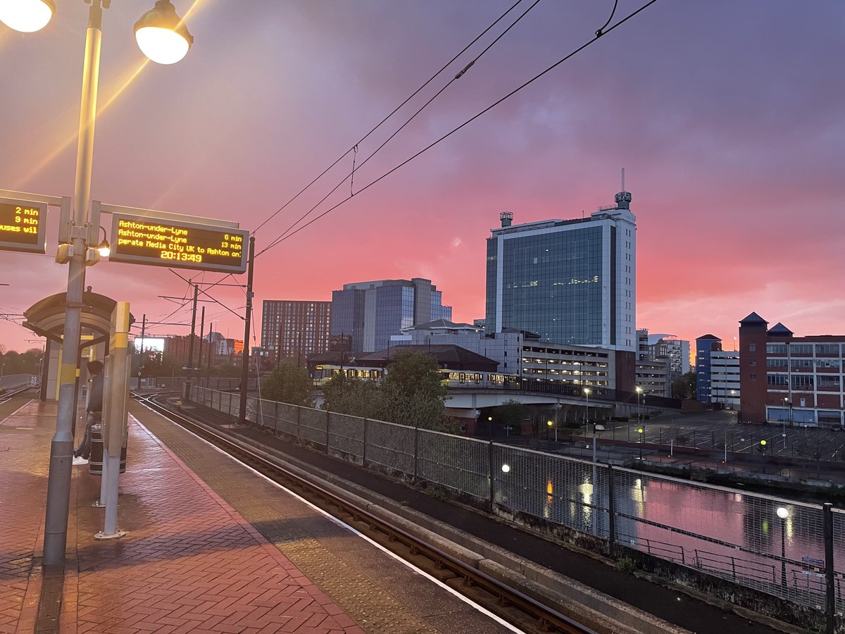 No filter - just the Manchester sun setting over Pomona