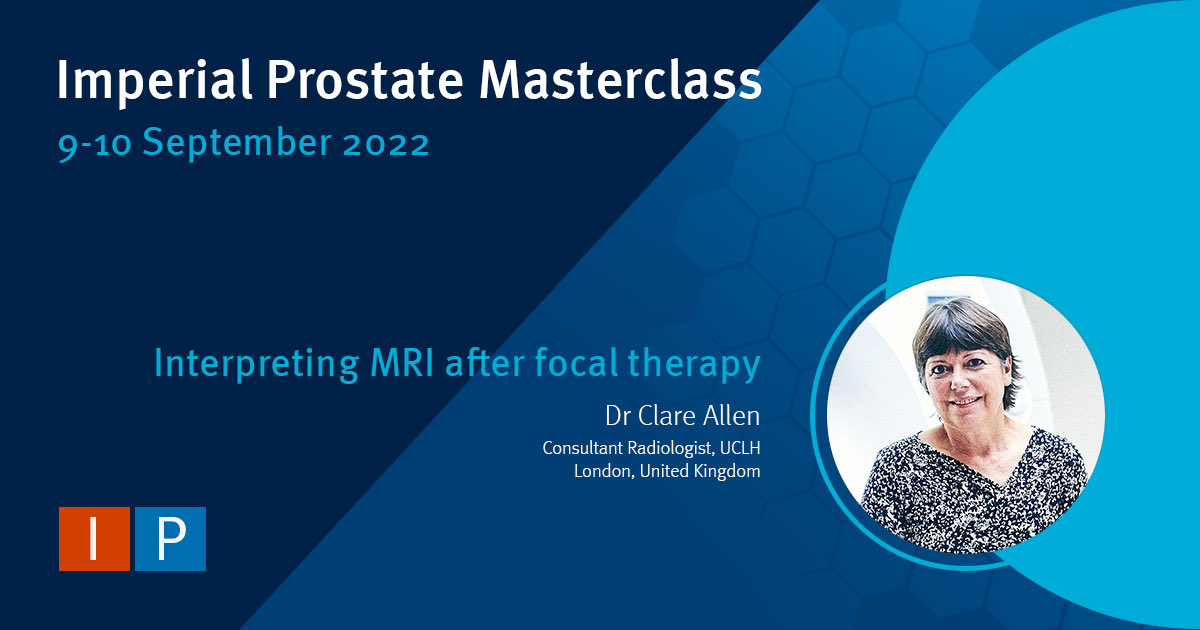 IP_London's tweet photo. 📍Join us at #ipmasterclass22 to hear expert Dr Clare Allen #clareallen present ‘Interpreting MRI after focal therapy’ during our Imaging & Prostate Cancer session
📍Secure the best ticket price now! 20% discount available until 30/04, register today at https://t.co/uu0wn5upD9 https://t.co/oFSg9zofwk