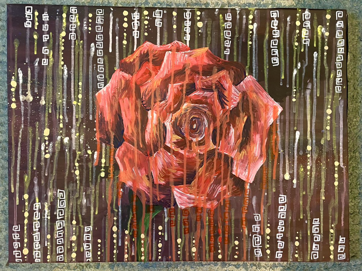 I did another art…

‘Rose in a storm’ - Acrylic on Canvas (24” by 18”) 

#artshare #abstractart