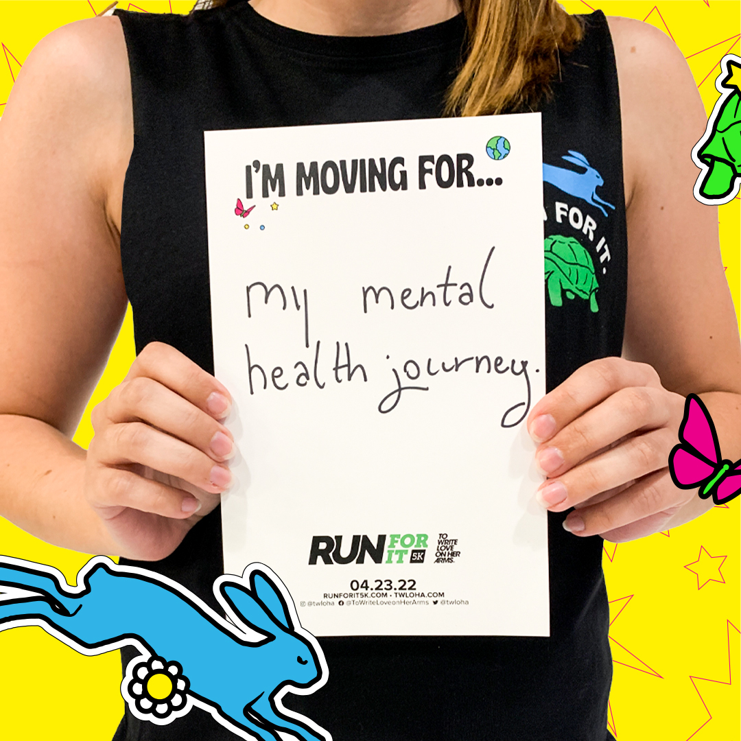 TWLOHA's tweet photo. Weโve got a quick question for you: what are you moving for? Our #RunForIt5k started as a way to dismantle the stigma surrounding mental health. So we want to know whatโs driving you to move with us this Saturday (4/23)? Tell us below or create your own post + tag us! https://t.co/Q7Lb1ZprXr