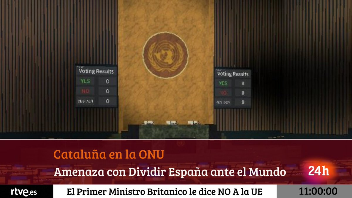 RbxRtve's tweet photo. [NACIONAL] La Comunidad Autónoma de Cataluña ha presentado su solicitud de adhesión a Naciones Unidas. No hay comentarios del gobierno en Madrid en este momento. https://t.co/whhbqUBcbO