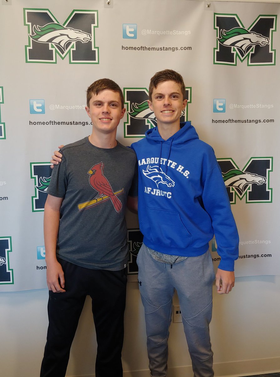 YourDailyStang's tweet photo. Congrats to two of our Fred Saigh Leadership Academy graduates, Drew and Nicholas Scognamiglio. https://t.co/5yg0OTP4lG