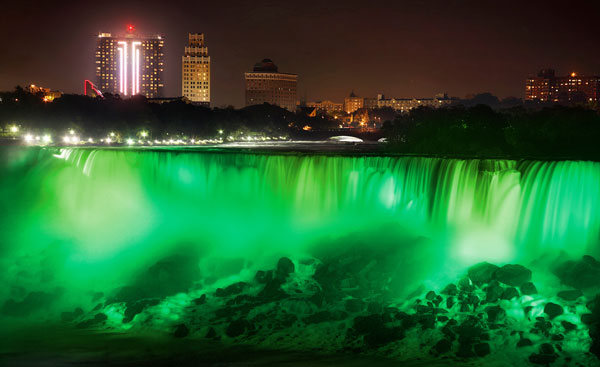 #NiagaraFalls will be illuminated green from 10 P.M. to 10:15 P.M. for #ChildrensMentalHealthAwarenessWeek.