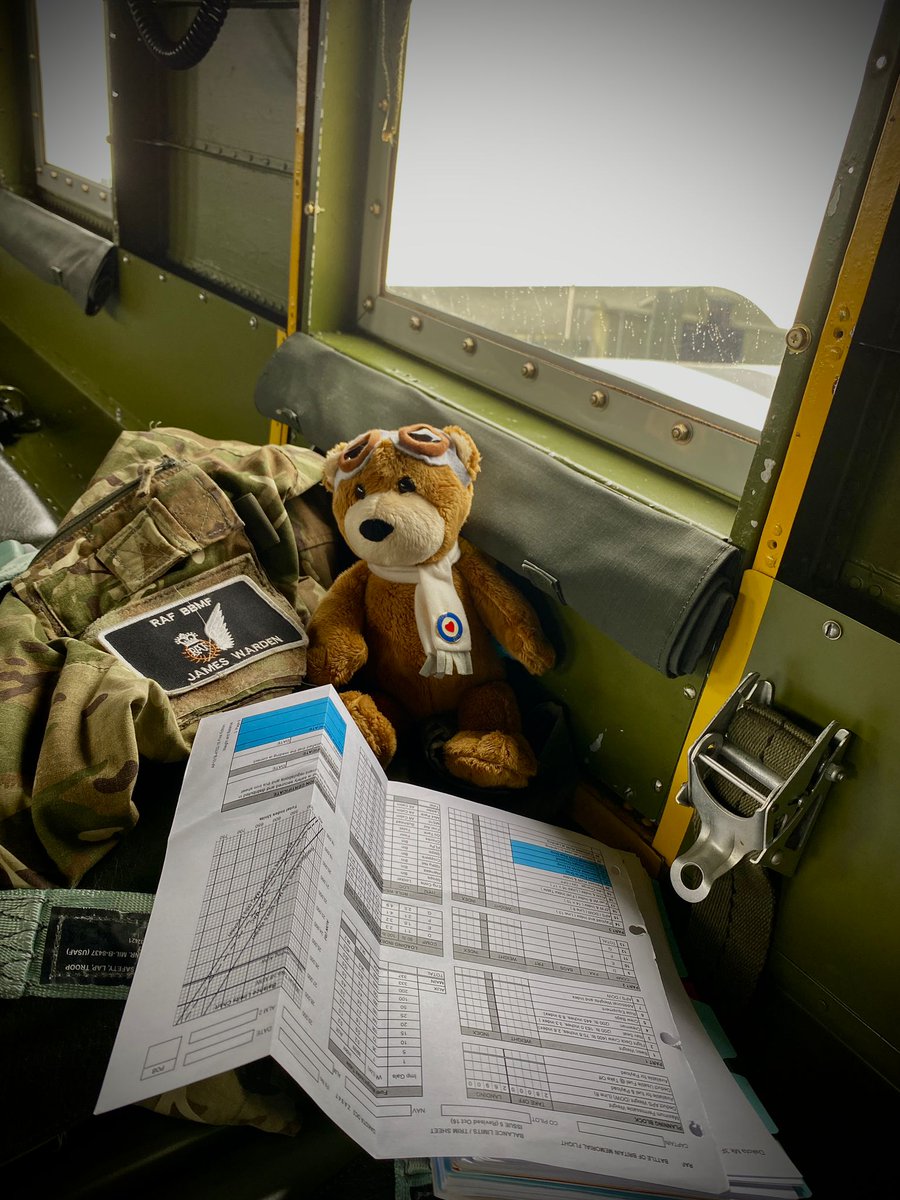 ArchieAvgeek's tweet image. Thanks to @JayWarden for teaching me some new skills on todays @RAFBBMF Dakota flight…here I am sat in the back helping work out some weight/balance calculations. There’s a lot more to this flying malarkey than just waving out of the back door it seems!