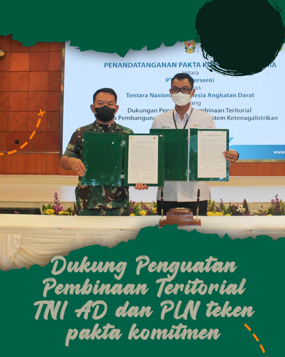 Penguatan Pembinaan Teritori di Kantor Pusat PLN, Jakarta, 19 April 2022.

Penguatan krjsama ini ditandai dg Penandatanganan Pakta Komitmen TNI AD - PLN 
#ListrikTenagaMikroHidro