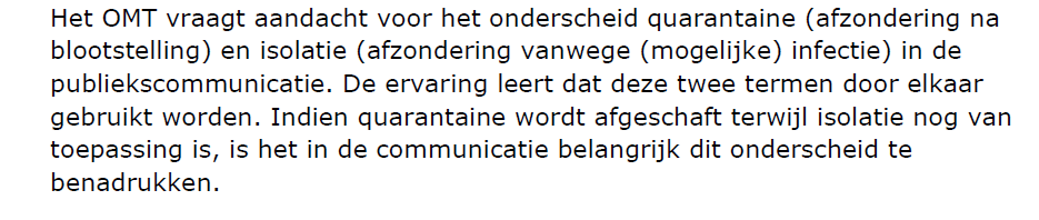 AlmaTostmann's tweet photo. ps2: mensen halen nog steeds #quarantaine en #isolatie door elkaar
dus zorg bij 'afschaffen van het ene' dat mensen niet ook het andere loslaten....
#OMT advies 144 schreef hier het volgende over: https://t.co/pk3JzeWTOx