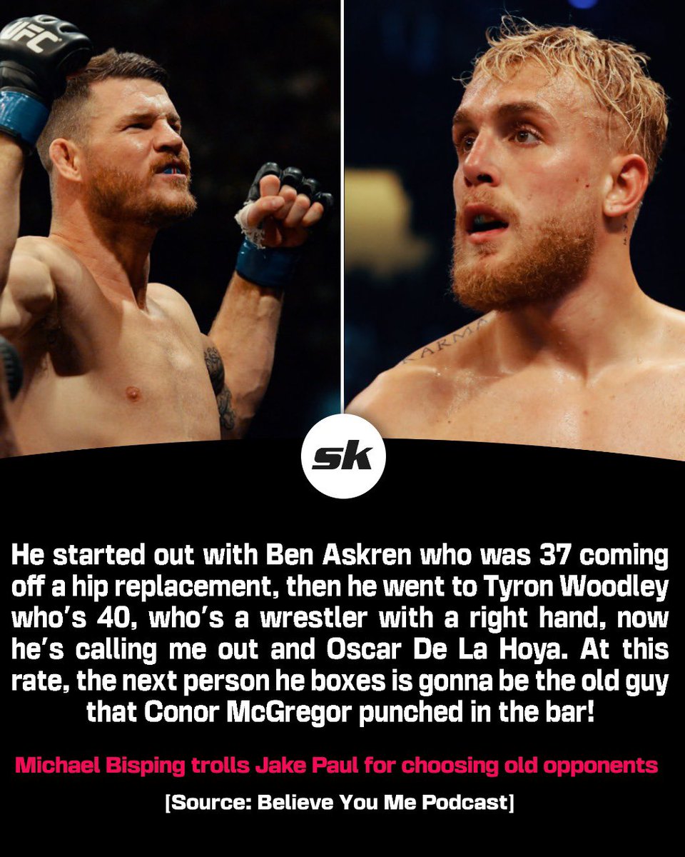 bisping's tweet photo. Here I figured out your next opponent @jakepaul https://t.co/7SRXIJicTn