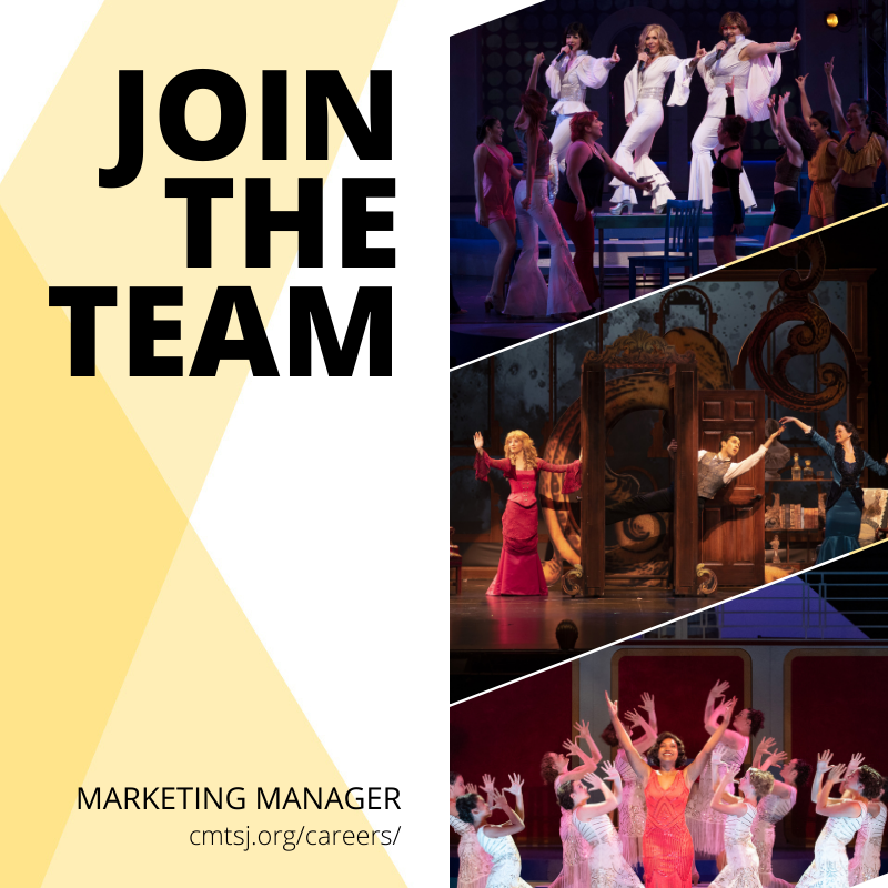cmtsj's tweet photo. CMT is hiring! The Marketing Manager leads all advertising and promotional efforts to support year-long programming in a fun collaborative work environment! More information and how to apply: https://t.co/PdWSFtThKY https://t.co/t5WY9edMmi