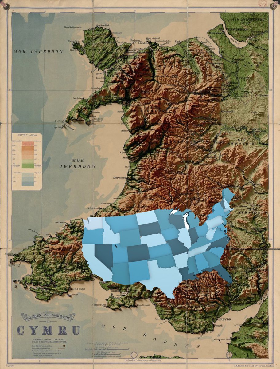 Most Americans don’t realise how big Wales is. 🏴󠁧󠁢󠁷󠁬󠁳󠁿