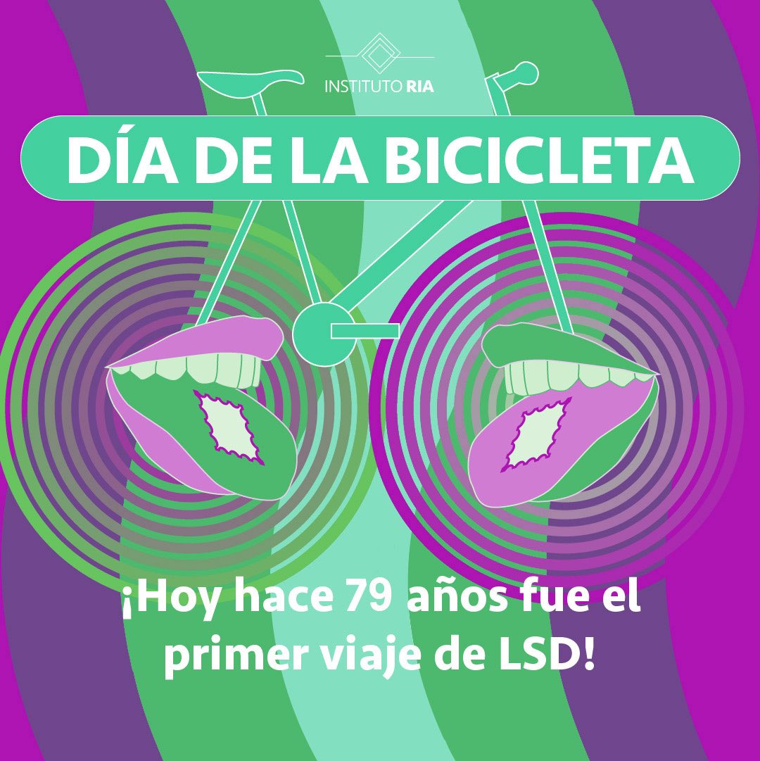 ¿Sabes en qué se relaciona el #DíaDeLaBicicleta con el #LSD? 🤔

Este día tiene se origina en 1943, cuando #AlbertHofmann realizó un experimento en el que ingirió 0.25 mg de este #psicodélico. Después de reflexionar sobre la experiencia salió rodando en bicicleta a su casa. 🚲💫