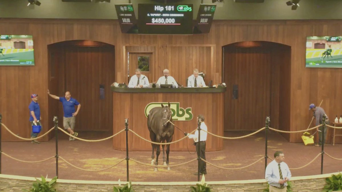 Gainesway's tweet photo. $450,000 for this big, 💪 first-crop colt by TAPWRIT ✨ who breezed 10 FLAT 🔥 at @OBSSales April.

Consigned by All Dreams Equine and purchased by NBS Stable / John Ballantyne, congrats and good luck to the connections!

#2YOTalent https://t.co/AXBbJNRzZR