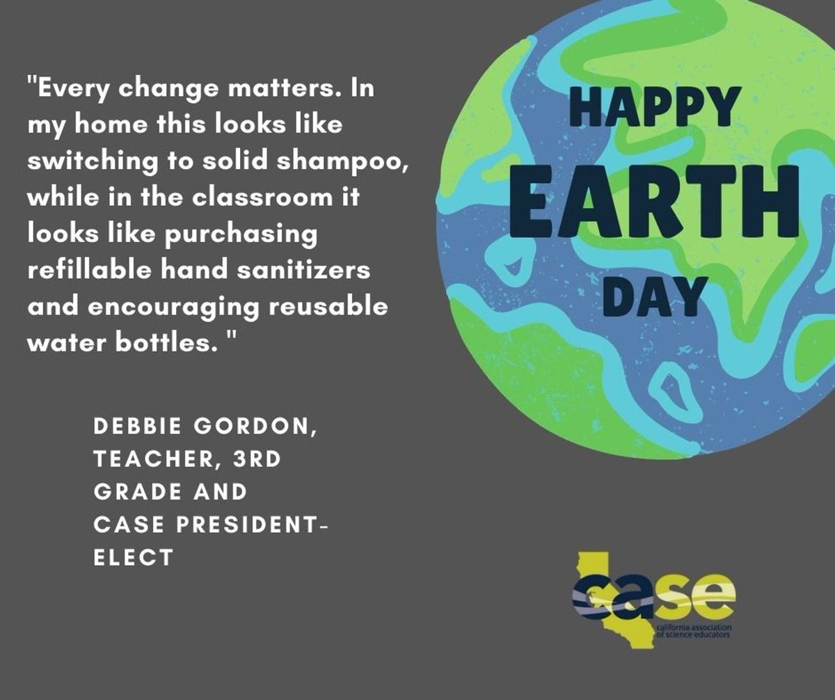 cascience's tweet photo. Our President-Elect Debbie Gordon knows the importance of taking steps to invest in our planet both at home and in the classroom.
#cascienceearthday #earthday2022 #investinourplanet https://t.co/axHUPVO7tz