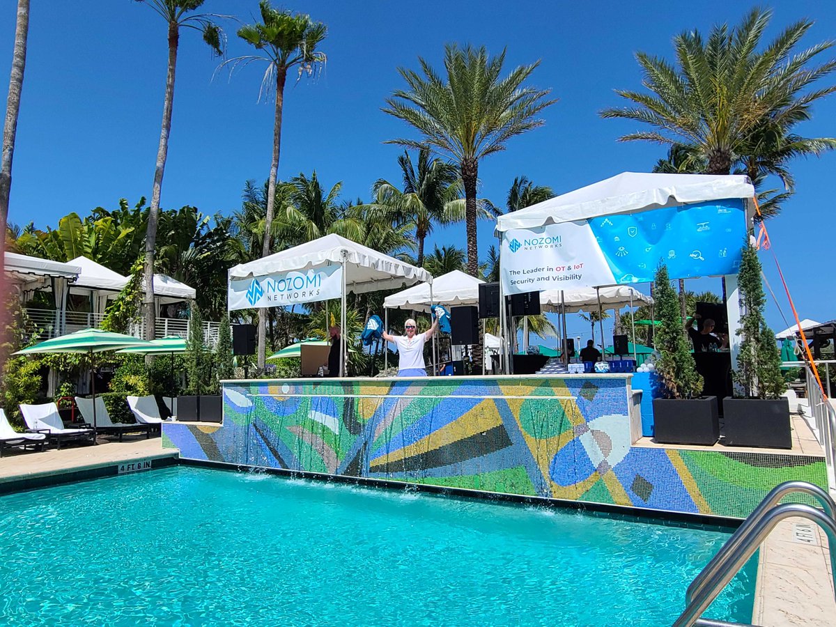 nozominetworks's tweet photo. Our #S4x22 Cabana is set up and stocked with swag and other goodies, so stop by and say hello from 4-7PM! https://t.co/jaXie1Uf2l