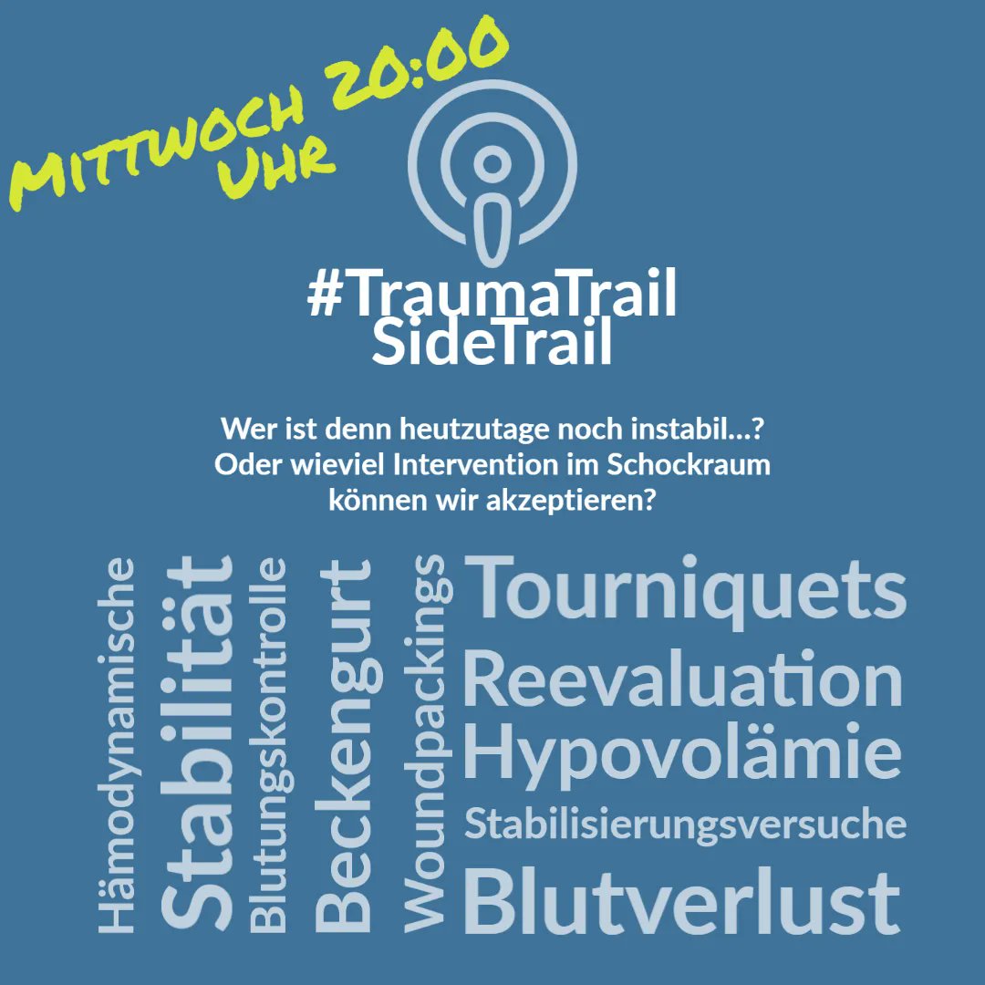 Morgen 20:00 Uhr einschalten und zum Thema hämodynamische Stabilität diskutieren!  Praxisrelevante Fragen wollen wir mit renommierten Experten diskutieren. Reistrierung via bit.ly/3KXYBoO #Unfallchirurgie