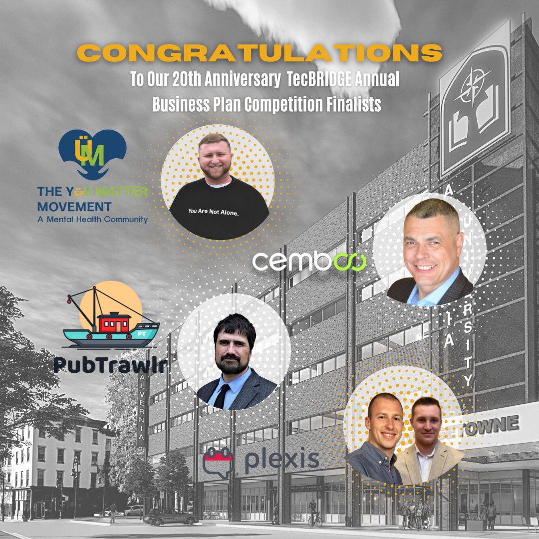 We are thrilled to announce that four of our clients are finalists in the 20th Anniversary tecBRIDGEPA Annual Business Plan Competition! Stay tuned for the results from the award ceremony Thursday 4/21. <a href="/tecBRIDGE1/">tecBRIDGE</a> 
#innovation #change #development #future