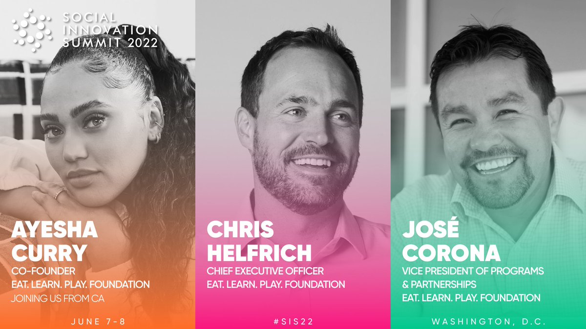 Our annual flagship Summit is returning to D.C. this June 7-8th and we're excited to feature @ayeshacurry virtually, alongside @chelfrich and @jcorona44 on the mainstage to share more about their foundation @eatlearnplay! Don't miss out: bit.ly/3vmY8pO
