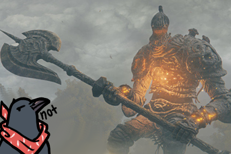 caramel_bandit's tweet photo. I ain't afraid a no giants... mostly. 
More #ELDENRING today, stream starting in an hour!

#Vtubers #TwitchStreamers #Vtubird https://t.co/xXOh16zcX3