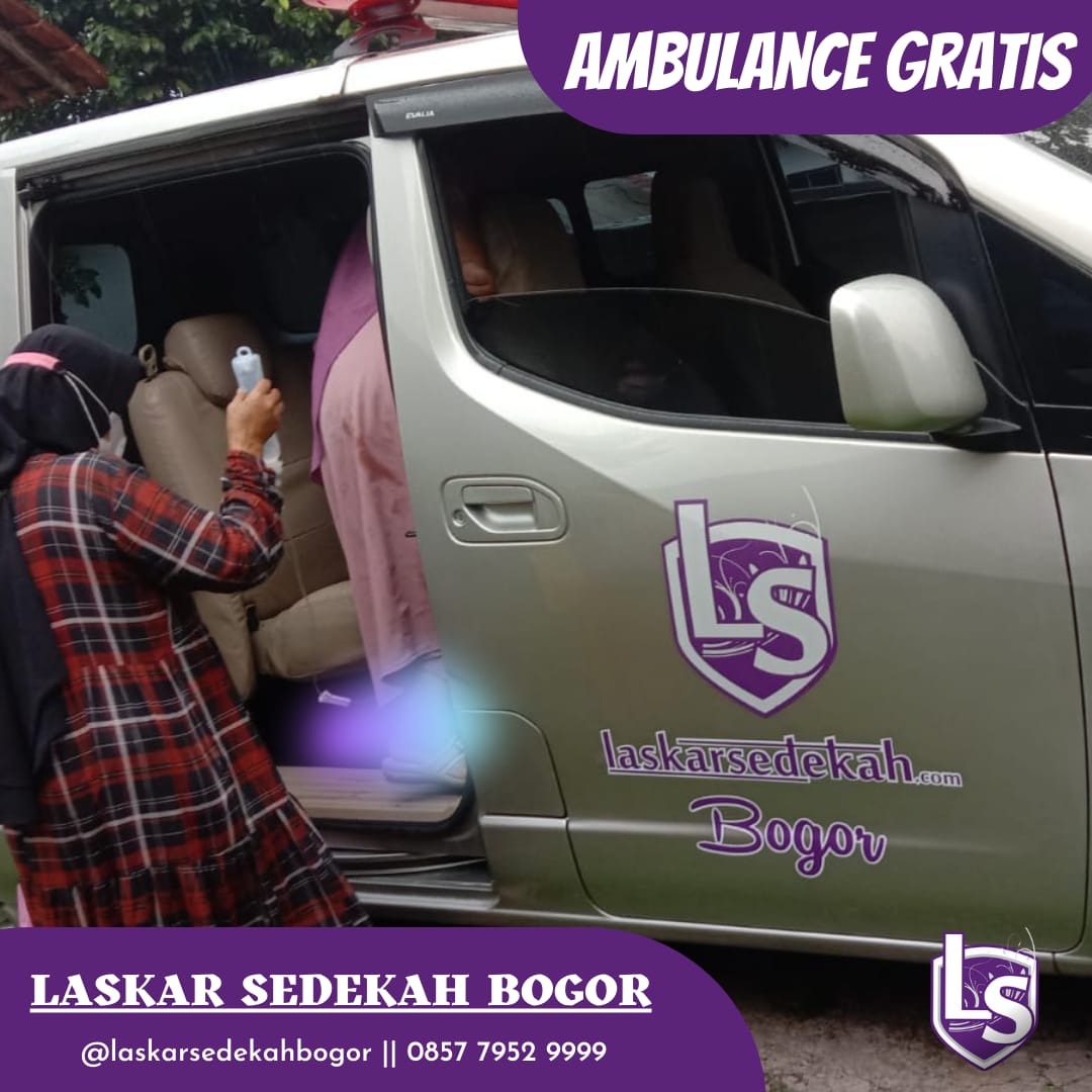 (18/04) Ambulan Laskar Sedekah Bogor mengantarkan NY rohani (37 th),
Kp Ciawi tali RT 01/RW 10, Desa gn picung, ke RSUD Leuwi Liang.
DX : hamil 35 Minggu ( 8 bulan) dengan perdarahan.

Semoga Allah berikan keselamatan dan kesehatan kepada IBu dan Bayi Beliau.