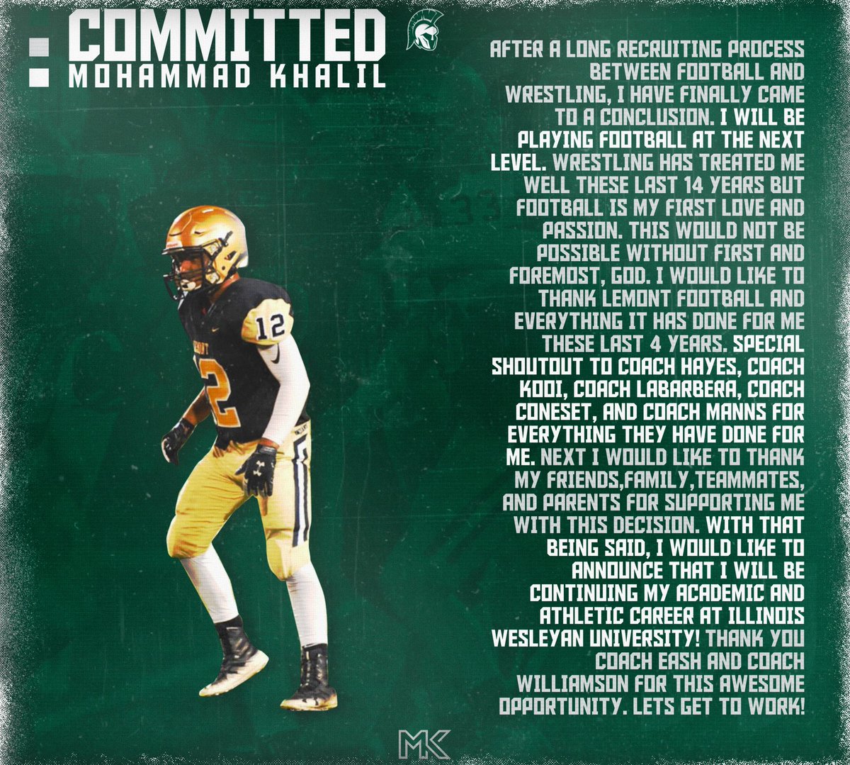 COMMITTED🟢⚪️ #GoTitans <a href="/IWUTITANHDFBCO1/">Norm Eash</a> <a href="/CoachMW_51/">Matt Williamson</a> <a href="/ReedHoskins/">Reed Hoskins</a> <a href="/lemont_football/">Lemont High School Football</a> <a href="/williehayes47/">Willie Hayes</a> <a href="/labarbera50/">Dave LaBarbera</a> <a href="/C4eliteJ/">John Coneset</a> <a href="/Manns2545/">Michael Manns</a> <a href="/MRIwrestler/">🇵🇸Naseem Khalil 🇵🇸</a> @mattk_edits