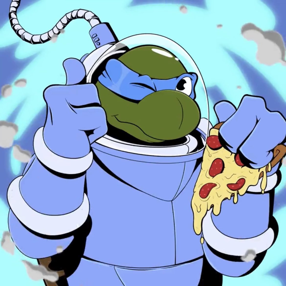 FlippyNft's tweet photo. @tmntnft Pizza slice pose 🍕 https://t.co/fE3AMHYndH