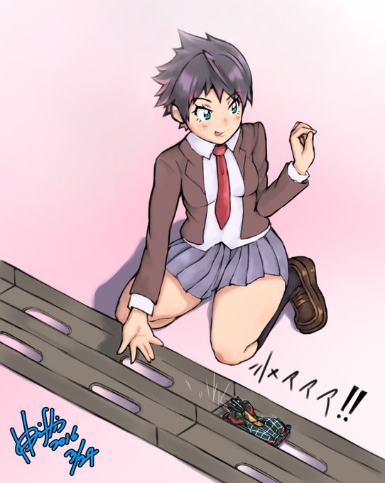 ギャルではないけど、ミニ四駆女子はずっと待望しております(ーv-)(過去絵) 