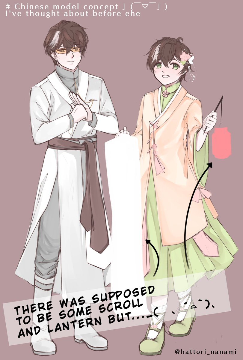 Hattori_Nanami's tweet photo. Was scrolling draft of wips I could messed up with &amp; found the last Chinese year sketch I (sinfully) made  ಠ᎑ಠ)
(Half assed-ly) did someone wrong &amp; there might be mistakes on the traditional clothing as well so...I'm sorry (シ_ _)シ
#Boboiboy #Thorn #Solar #medibangpaintandroid https://t.co/Xk8PI7FLfb
