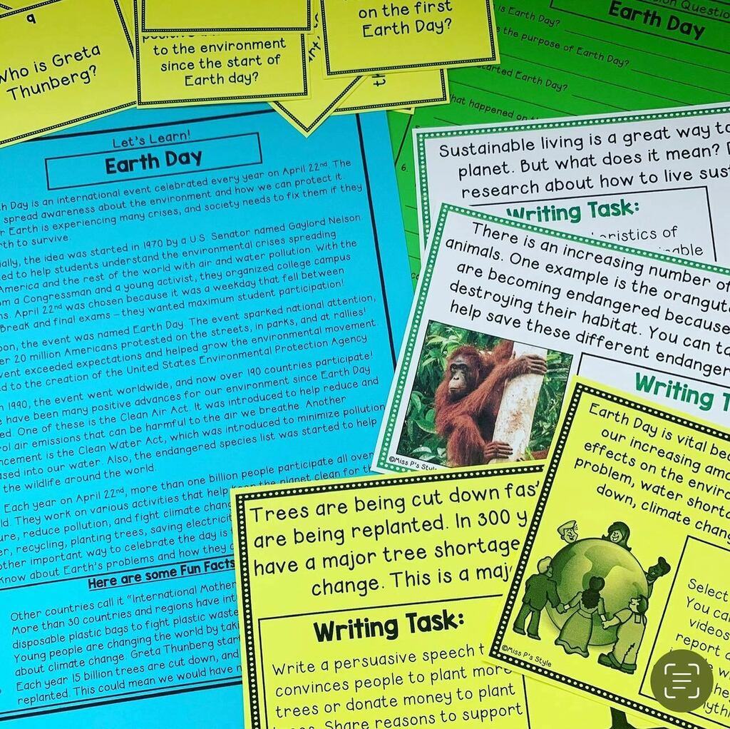 🌏Earth Day is almost here! How are you celebrating? Whether you’re knee deep in test prep or just in survival mode until summer break, Friday is a great day to engage in meaningful reading and writing and it can continue for the rest of the month!

Y… instagr.am/p/CcjYcl3MEzd/