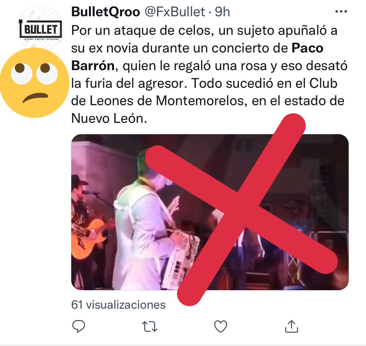 Marisol_Calva's tweet photo. “Por machista,un hombre apuñaló a una mujer en un concierto de #PacoBarrón Su misoginia desató la violencia y cometió un intento de feminicidio”

Lo que las noticias deberían decir 👆🏽Qué necesario comunicar sin justificar la violencia contra las mujeres

Y el video revictimiza ❌ https://t.co/5K7Uz0sLxG